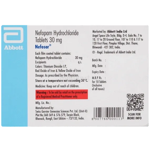 nefosar 30mg tablet 10's